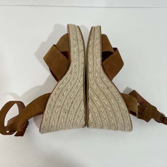 DOLCE VITA Pello Brown Suede Womens Espadrille Wedges Size 10 - Picture 9 of 12